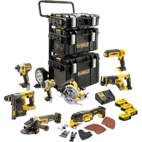 DeWALT DCK853P4 18V Li-Ion accu combiset in Trolley (4x 5,0Ah accu)