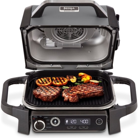 Ninja Woodfire Elektrische Buiten BBQ Grill en Smoker - AirFryer Functies - Barbecue - Outdoor - OG701EU