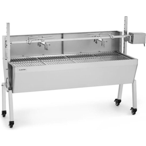 Klarstein Sauenland Pro barbecue en draaispit - Rotisserie voor varken - Elektrische barbecue - Varken aan het spit - Roestvrij staal - BBQ - 4 rollen - 15W