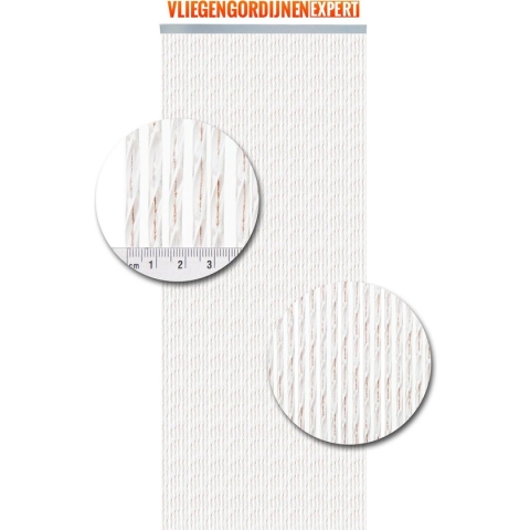 Vliegengordijnenexpert Bali - Vliegengordijn - 92x210 cm - Transparant Bruin