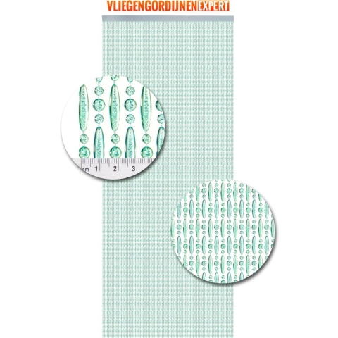 Kralen vliegengordijn Turqoise