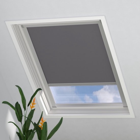 Dakraam Rolgordijn Trend - Verduisterend - Light Grey - voor Velux: MK10