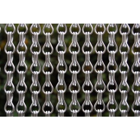 La Tenda Deurgordijn Kettinggordijn Alusax 8 140x230cm mat zilver