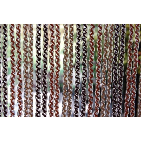 Vliegengordijn Arezzo 2, 100x230 cm. bruin - beige - oranjebruin