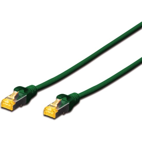 Digitus DK-1644-A-020/G RJ45 Netwerkkabel, patchkabel CAT 6A S/FTP 2.00 m Groen Halogeenvrij, Verdraaide paren, Snagles