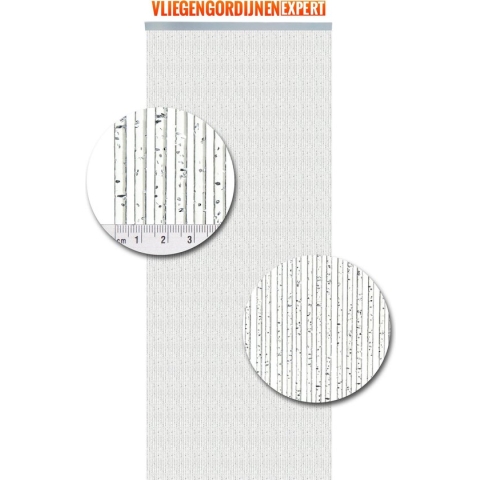 Vliegengordijnenexpert - Vliegengordijn - 92x210 cm - Transparant met Zilvere Glitters