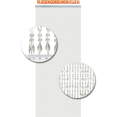 Vliegengordijnenexpert Chios - Vliegengordijn - 100x240 cm - Transparant