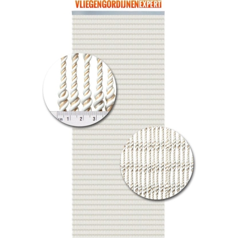 Vliegengordijnenexpert Pisa - Vliegengordijn - 100x240 cm - Bruin-Creme