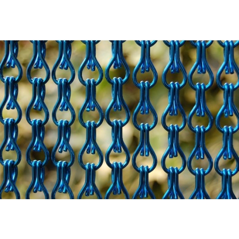 La Tenda Deurgordijn Kettinggordijn Alusax 4 140x230cm blauw