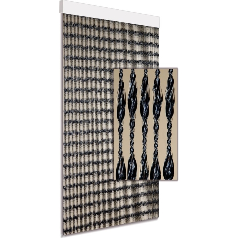 DEGOR deurgordijn/vliegengordijn - Ember zwart/transparant - 90x210cm