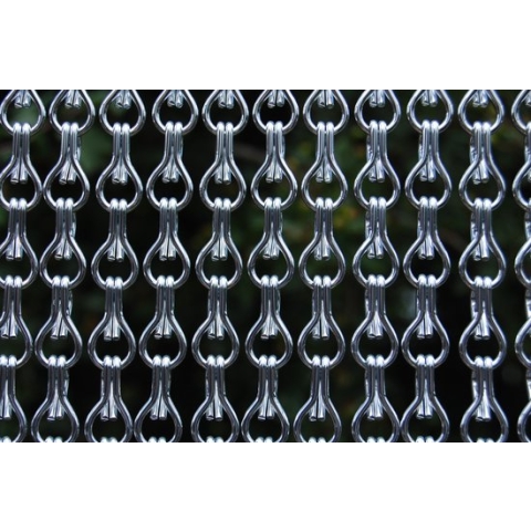 La Tenda Deurgordijn Kettinggordijn Alusax 6 90x210cm zilver