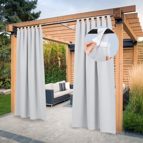 Buitengordijnen Outdoor Gordijn Waterdicht Weerbestendig,Verduisterende \ Balkongordijn, ondoorzichtig - H 243 x W 132 cm