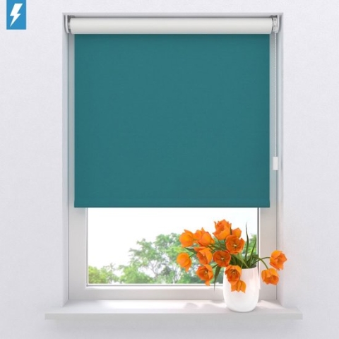 Elektrisch rolgordijn Easy Verduisterend - Petrol - 100 x 190 cm - CMD-02-P