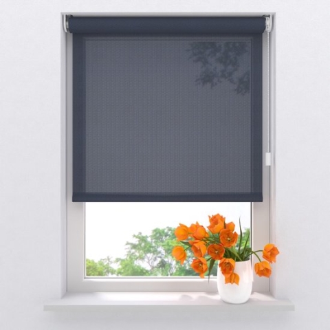 Elektrisch rolgordijn Easy Fiber - Lichtdoorlatend - Blue - 140 x 190 cm - CMD-03