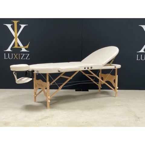3 zones mobiele massagetafel + draagtas beige Dutchlabel