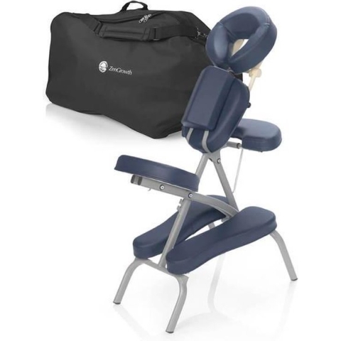 ZENGROWTH Valo Massagestoel Inklapbaar voor stoelmassages Marineblauw (7kg)