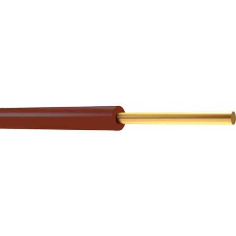 Installatiedraad - VD Draad - Fasedraad - 2.5mm - H07V-U - Bruin - 100 Meter