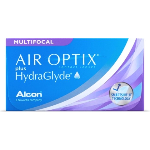 +2.50 - Air Optix® plus HydraGlyde® Multifocal - Hoog - 6 pack - Maandlenzen - BC 8.60 - Multifocale contactlenzen