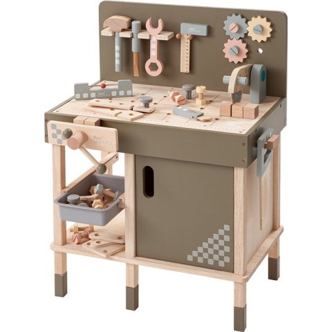 Howa Houten Speelgoed Werkbank - 38 x 59 cm - Met 47 Accessoires 4905