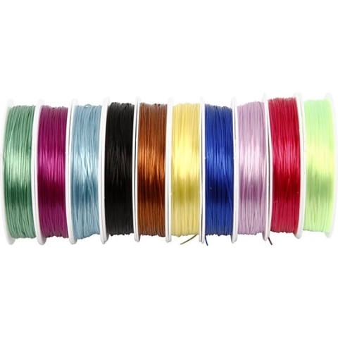 Elastisch koord , dikte 1 mm, plat, 10x25m [HOB-61536]