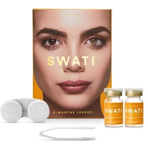 Swati - Coloured Contact Lenses 6 Months - Honey - makeup - 6 Maanden