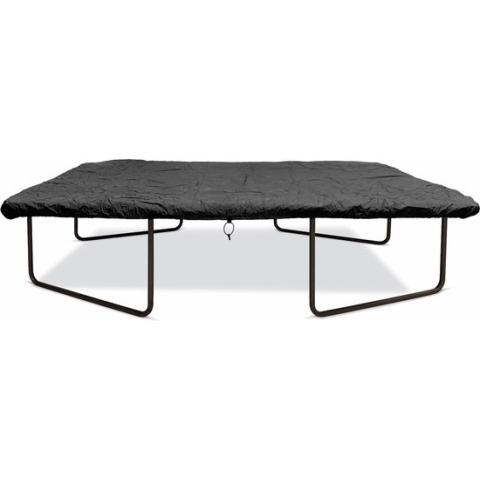 Trampoline beschermhoes rechthoekig 244 x 366 cm antraciet - Rechthoekige winter afdekhoes - Afdekhoes trampoline PVC - afdekzeil - stevige bevestiging