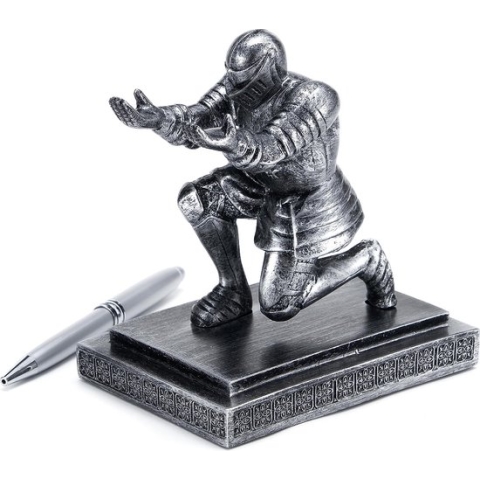 Executive Knight Pennenhouder voor Bureau Organizer met een pen voor het beste cadeau aan vriend Grey