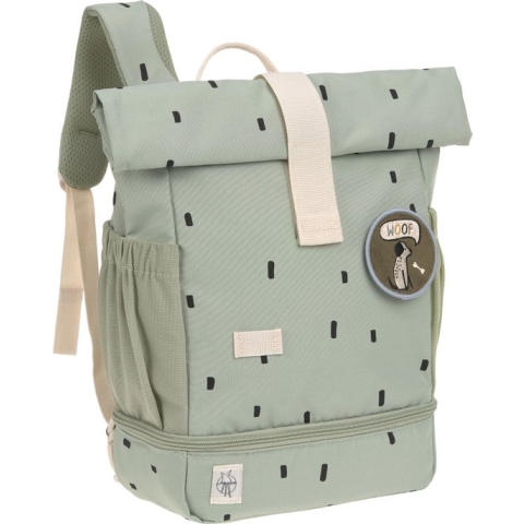 Lässig Rugzak Mini Rolltop Backpack Happy Prints light olive