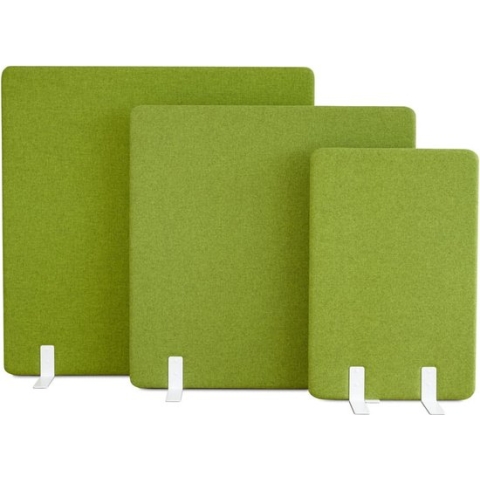 Akoestische wand Wolvilt breed 160CM hoog 80CM kleur wolvilt Licht Antraciet WV12 kleur beugel Wit (RAL9010)