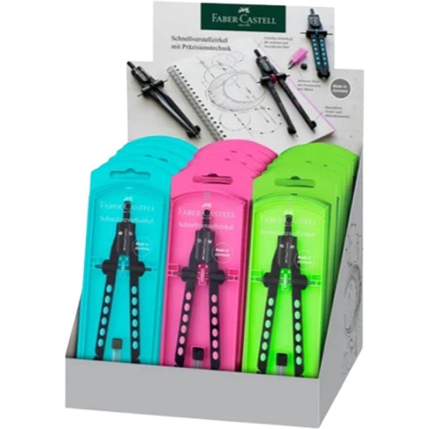 Faber Castell Snelverstelpasser Faber Castell Neon assorti display 15 stuks