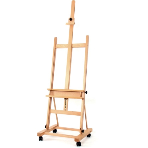Kangaro schildersezel - Profi Studio type Ezel H - tot 120cm doek - met wieltjes + accessoire tray - K-830001