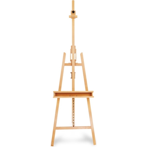 Artina Schildersezel Barcelona – Beukenhout Ezel 56x225 cm – Schilderezels voor Schildersdoeken tot 120 cm – Atelierezel met dubbele steun