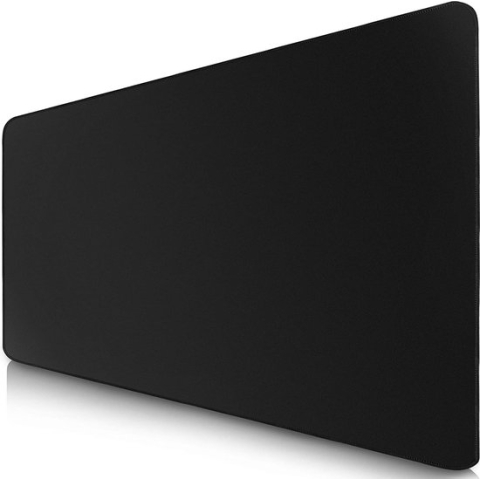 XXL Gaming Muismat - 900 x 400 mm - randloze randen - anti-slip - XXL verlengde Mouse Pad - bureauonderlegger - speciaal oppervlak verbetert snelheid en precisie - zwart