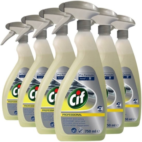 Cif Keukenontvetter vloeibaar - Geel - 6 x 750 ml
