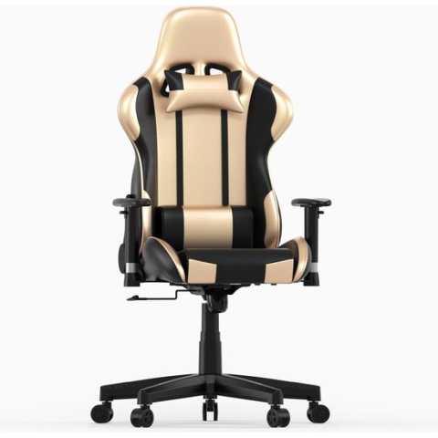 Gamestoel Goldgamer deluxe - bureaustoel - gaming stoel - goud zwart