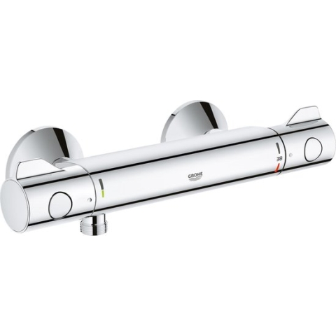 GROHE Grohtherm 800 Thermostatische Douchekraan - Waterbesparende EcoJoy® - 15 cm - Met koppelingen - Chroom