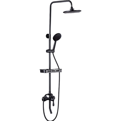 SensaHome - Badkamer Douche Set Regendouche - Hoofd Bad Mengkraan Met Handdouche - Regendouche - Regen - Waterval - Douchekranen Set - Spa - Douchekop - Bad - Draaibaar - Zwart
