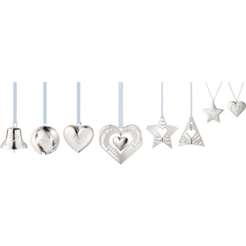 Georg Jensen Seasonal Christmas Collection 2019 Gift Set - Messing/Zink Legering - Set van 8 Stuks - Zilver