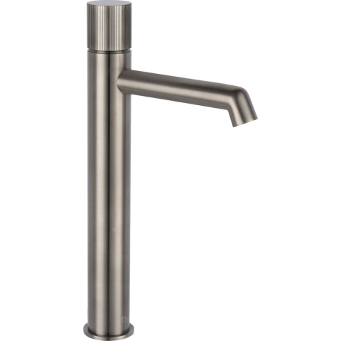 Ben Engraved Line - Wastafelkraan - 22 cm Hoge uitloop - Geborsteld Zwart