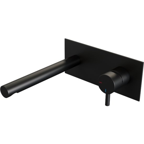 Brauer Black edition inbouwwastafelkraan type S5 greep met inbouwdeel ColdStart mat zwart