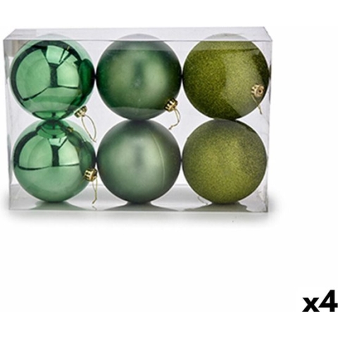 Set kerstballen 15 x 16 x 15 cm Groen (4 Stuks)