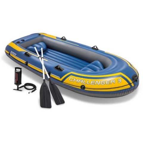 Intex Challenger 3 Opblaasboot - 3-Persoons - Blauw/Geel
