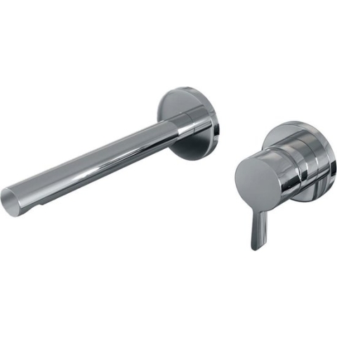 Brauer Chrome Edition Wastafelmengkraan type S1 greep inbouw ronde rozetten ColdStart chroom gepolijst