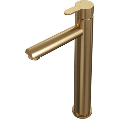 Brauer Gold Edition wastafelkraan verhoogd - hendel 4 - geborsteld goud PVD