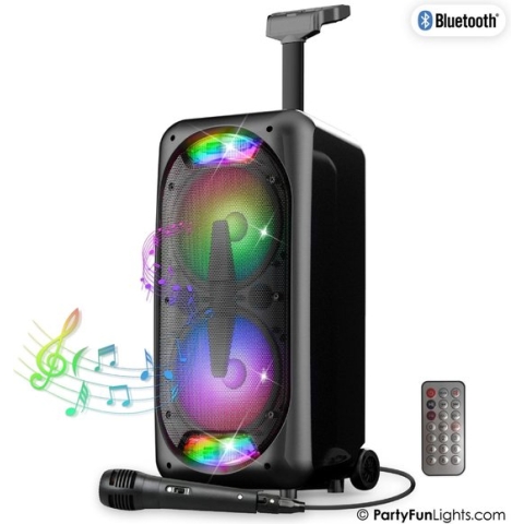 PartyFunLights - Bluetooth XXL Karaoke Set - party speaker - party verlichting - microfoon - afstandsbediening