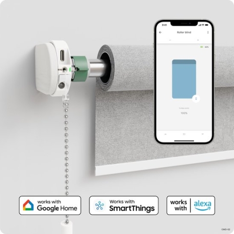 MotionBlinds Upgrade Kit - Slimme Rolgordijnen - Elektrisch Rolgordijn - Automatisch rolgordijn - Retrofit - Wit