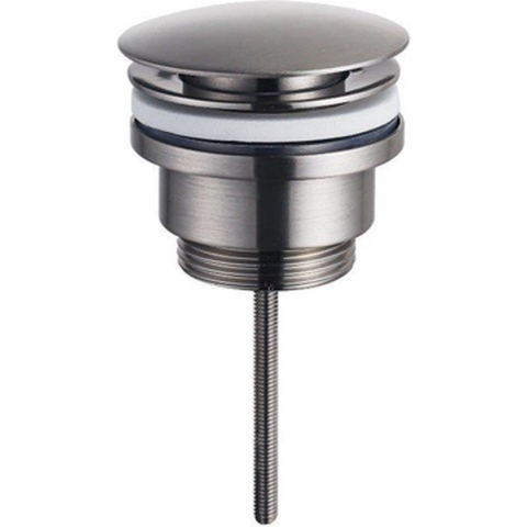 FortiFura Calvi Slim Wastafelkraanset - lage wastafelkraan - klikwaste plug - design sifon - PVD Geborsteld RVS