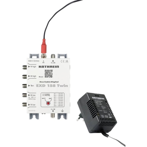 Kathrein EXD 158 Twin Satelliet multiswitch cascade unicable Ingangen (satelliet): 5 (4 satelliet / 1 terrestrisch) Aan
