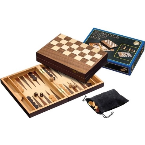 Philos Schaak/Dam/Backgammon Kassette Veld 40 mm, Koningshoogte 76 mm
