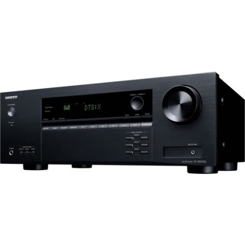 Onkyo TX-NR5100 Black AV-receiver | 7.2 | DAB+ radio, FM radio, internetradio | Bluetooth | Wi-Fi | Multiroom | Works with Sonos | DTS Play-Fi | AirPlay 2 | Chromecast | Streaming Services | 8K | HDMI 2.1 | Klipsch Optimize Mode
